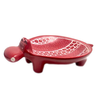Red Tribal Hippo Bowl Small