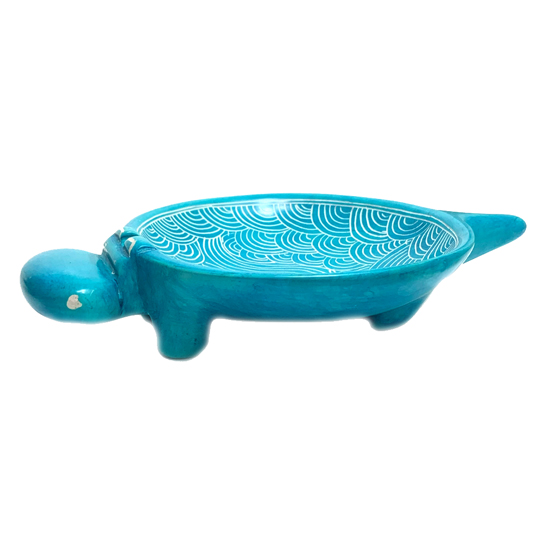 Turquoise Hippo Bowl Small