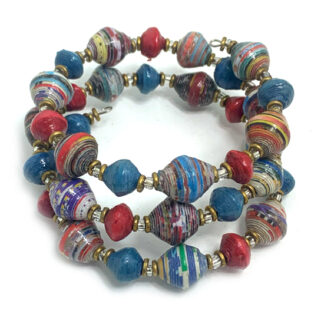 Blue Paper Bracelet