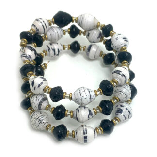 Black & White Paper Bracelet