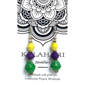 Purple Paper Earrings