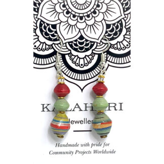 Mint Rainbow Paper Earrings