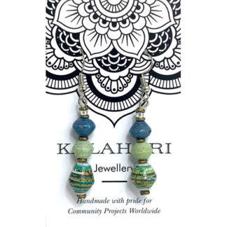Green Paper Earrings