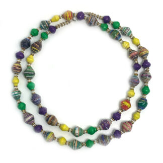 Purple Paper Necklace