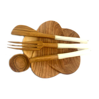 Cheese Dish with Knife Fork Spoon Set