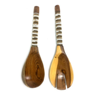 Gold Rosewood Salad Servers