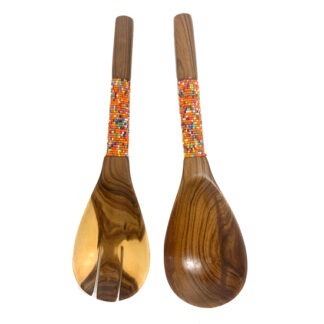 Rainbow Rosewood Salad Servers