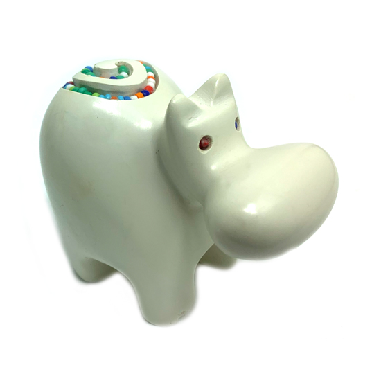 Beaded Kisii Stone Hippo