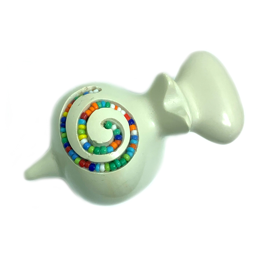 Beaded Kisii Stone Hippo - Image 2